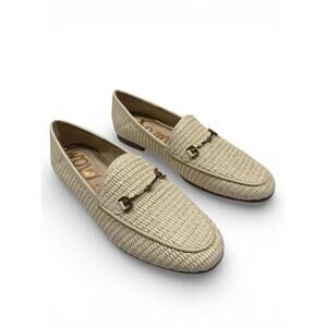 Sam Edelman Loraine Linen Raffia Loafers Natural Beige Women’s Size 8M